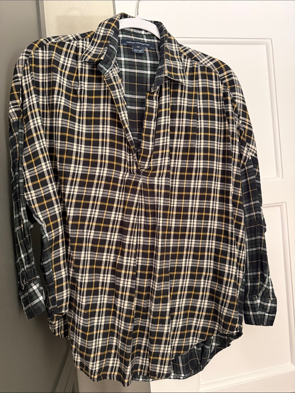 French Connection Button-Down Flannel Shirt
